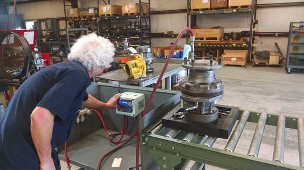 8-quality-control-check-Walter,Pressure testing drive for any leaks before hydraulic testing