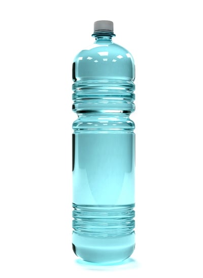 Bottle of water isolated over a white background