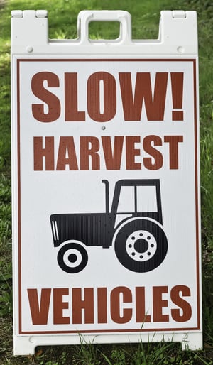 Road sign with rain drops in wine country of Oregon