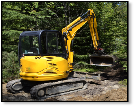 mini-excavator-compact-excavator-clean-bucket-trees-tracks