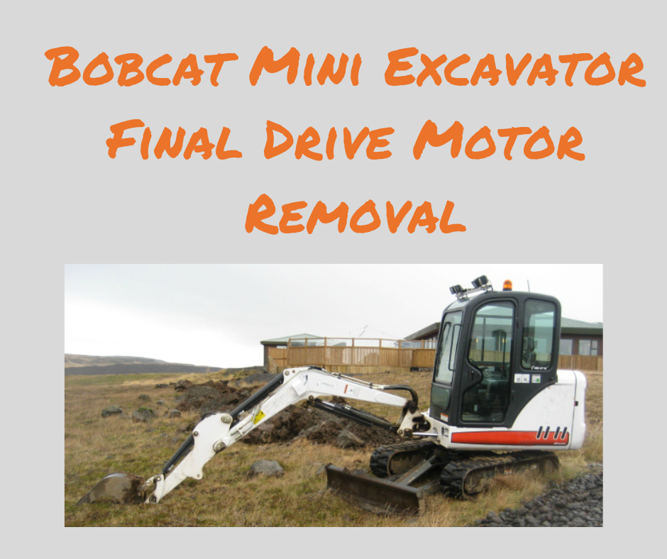 Снятие двигателя главной передачи мини-экскаватора Bobcat